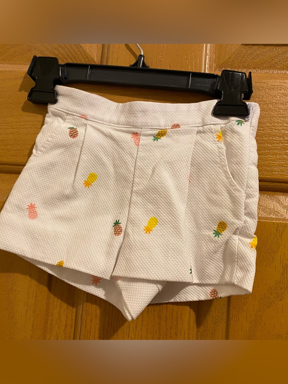 Janie and Jack White Pineapple Embroidered Girls' Shorts
